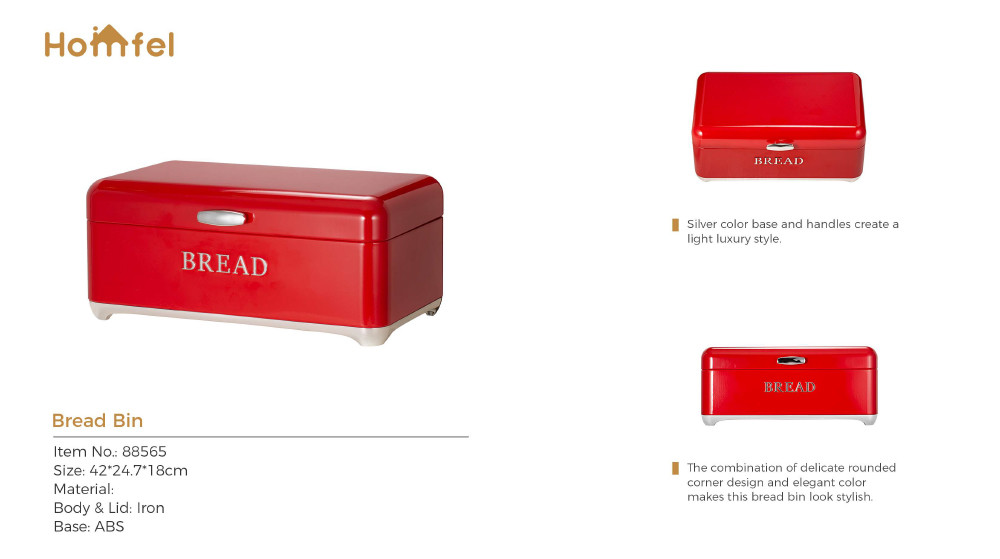 OEM Metal Bread Bin Set For Kitchen Storage And Freshness Preservation