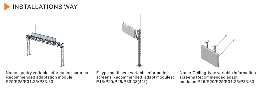 Outdoor Led Message Board For Car 8 Level Auto Dimming Car Park Guidance Barrier Signs
