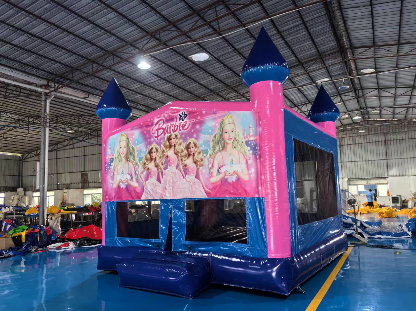4x4m Barbie Bouncy House Inflatable Bouncing Castle For Kids Jumping Castle
