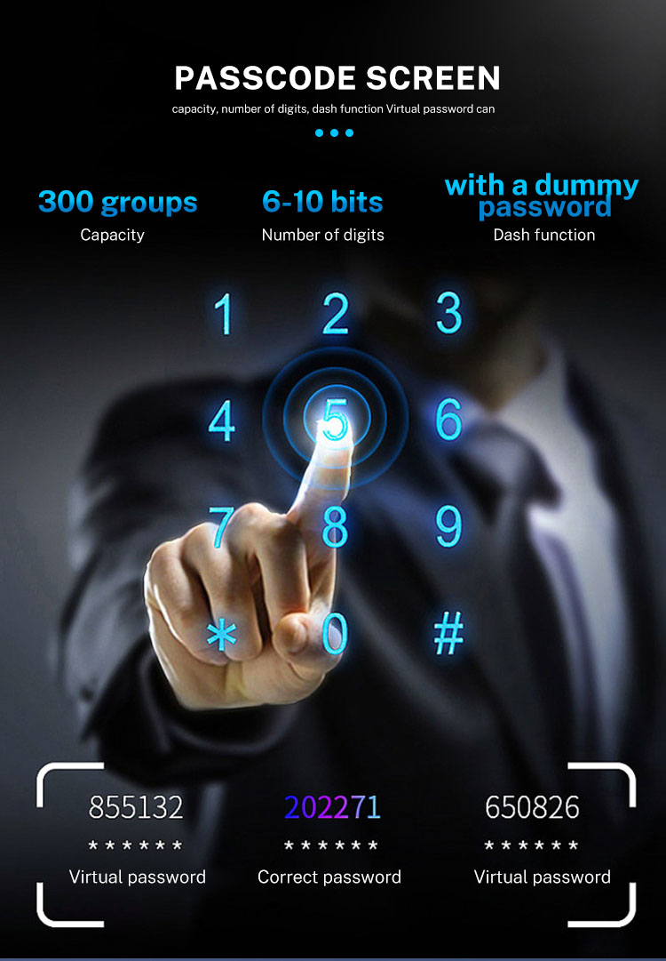 Office Face Recognition Door Lock Fingerprint Scanner Door Access System