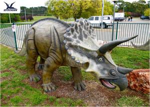  50/60 Hertz Life Size Animal Dinosaur Lawn Decorations , Dinosaur Garden Sculpture Manufactures