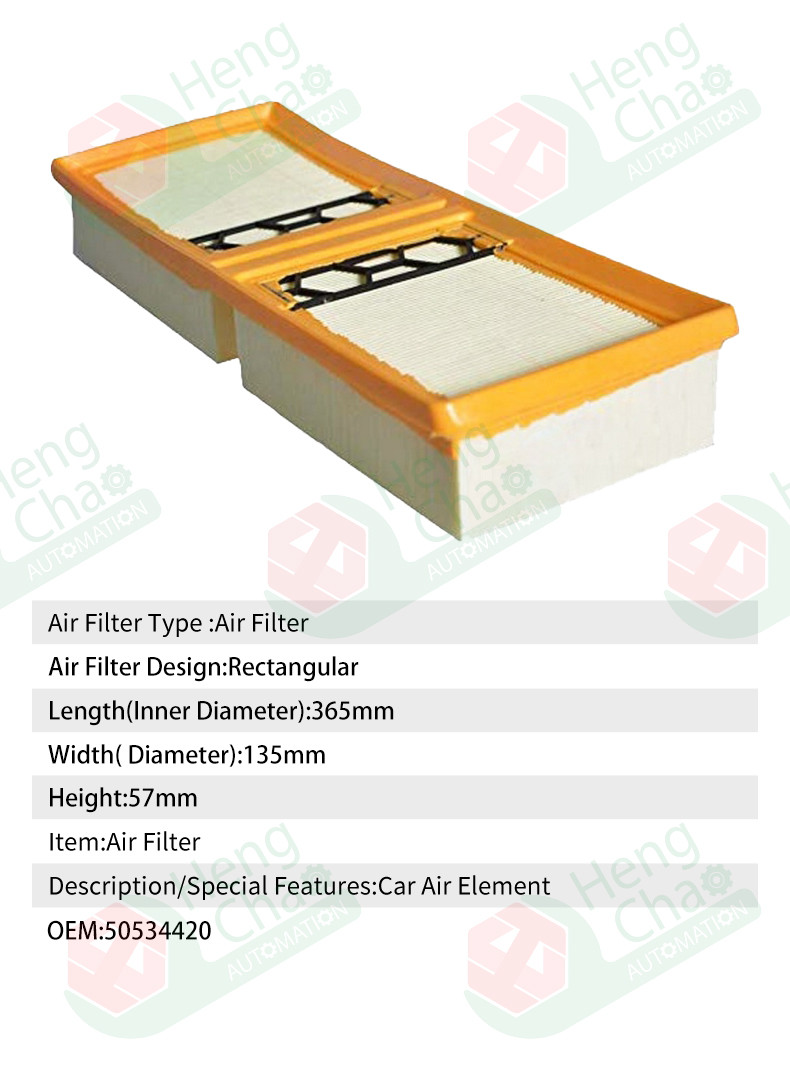 Automotive Filter OEM 50534420 Auto Air Filters Cartridge Production Machine Production