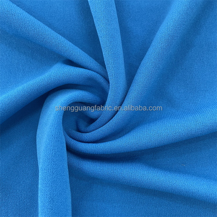 Yarn Dyed Warp 100% Polyester Single Jersey Fabric For Sportswear Resistant To Flames