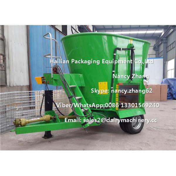 Quality 7CBM Vertical TMR Mixers For Cow Farms , CE Certificate Cattle Feed Mixer for sale