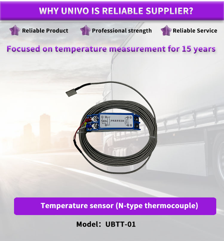 High Temperature Thermocouple Sensor UNIVO UBTT-01Y with 24VDC Power Supply and N-Type