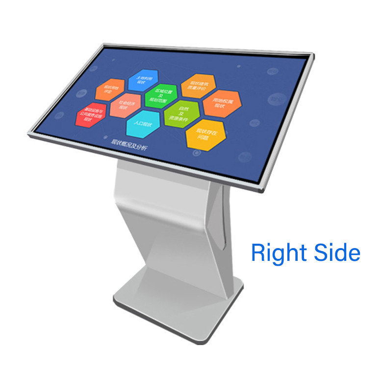 Floor Stand Indoor Advertising 500cd/m2 Touch Screen Information LCD Digital Signage Kiosk