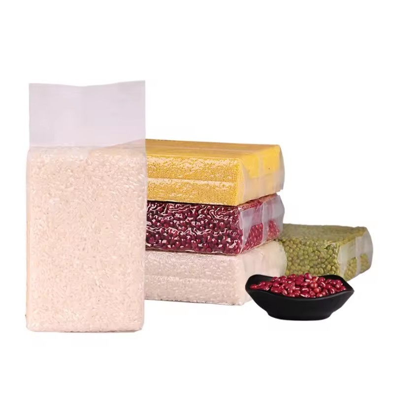 Clear Plastic Vac Pack Bags Food Vacuum Packing Pouch Rice Brick Bags