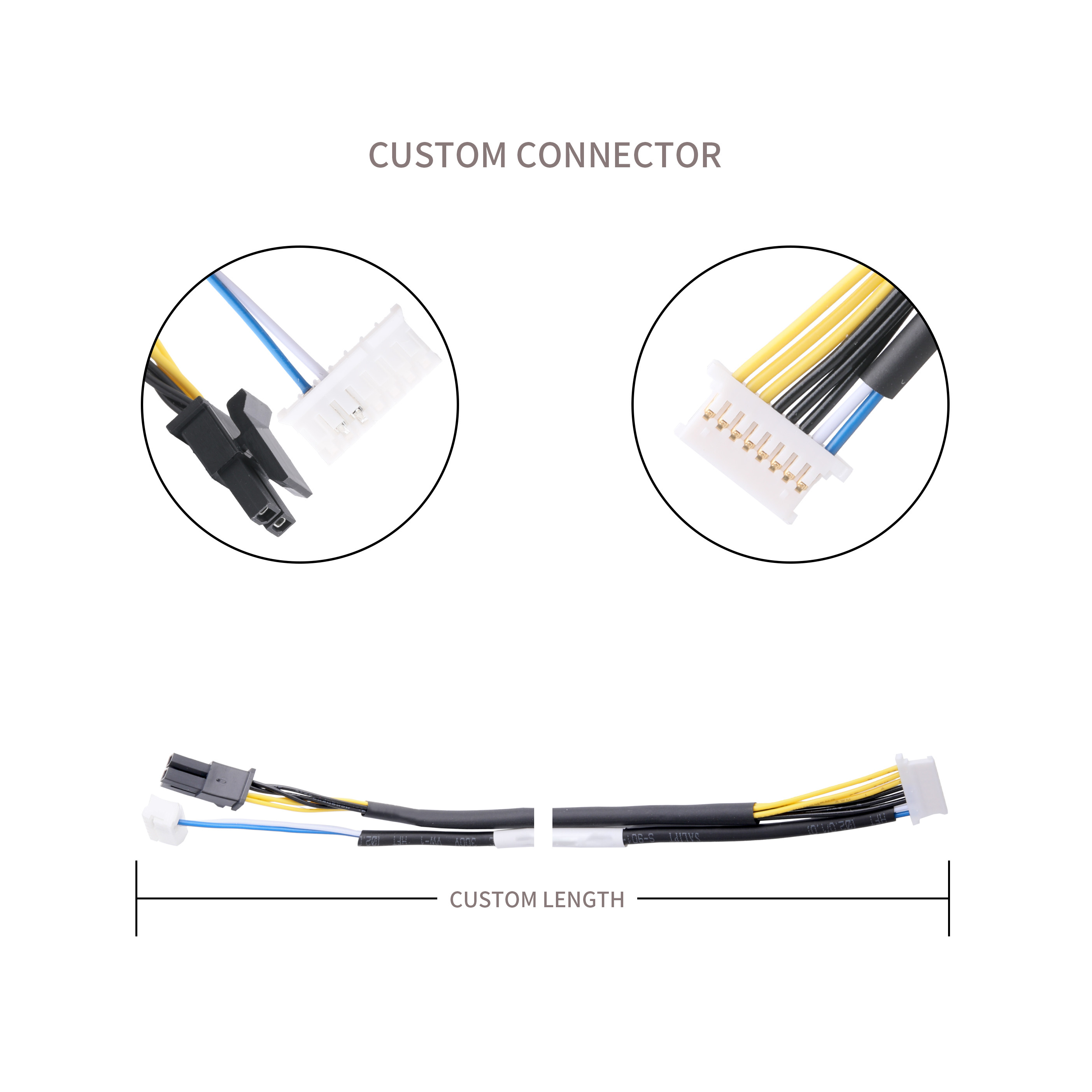 8P Pitch 1.25 51146-0800 To Jst PHR-7P Or MX3.0 43645-2P Cable UL1061 26#