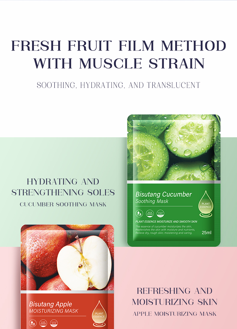 OEM Beauty Moisturizing Nourishing Strawberry Orange Cucumber Avocado Natural Apple Face Mask