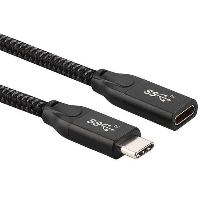 USB PD Cable Double Sided Male To Female Type C 0.6m 10Gbps
