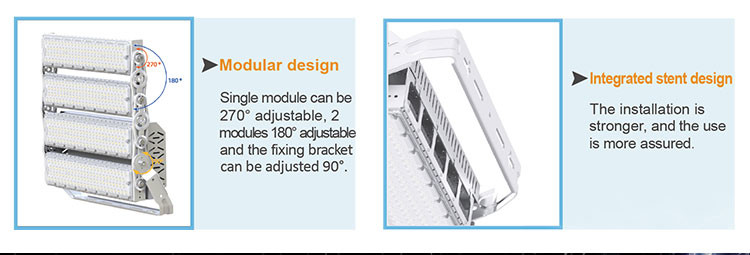 480W LED Stadium Lights 2800K - 6500K LED Sports Lighting For Square Illumination
