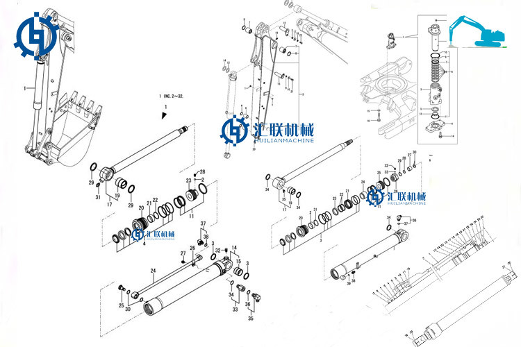 Track Adjuster Seal Kit OUY Packing Wearing Ring Sliding Crawler Digger Parts
