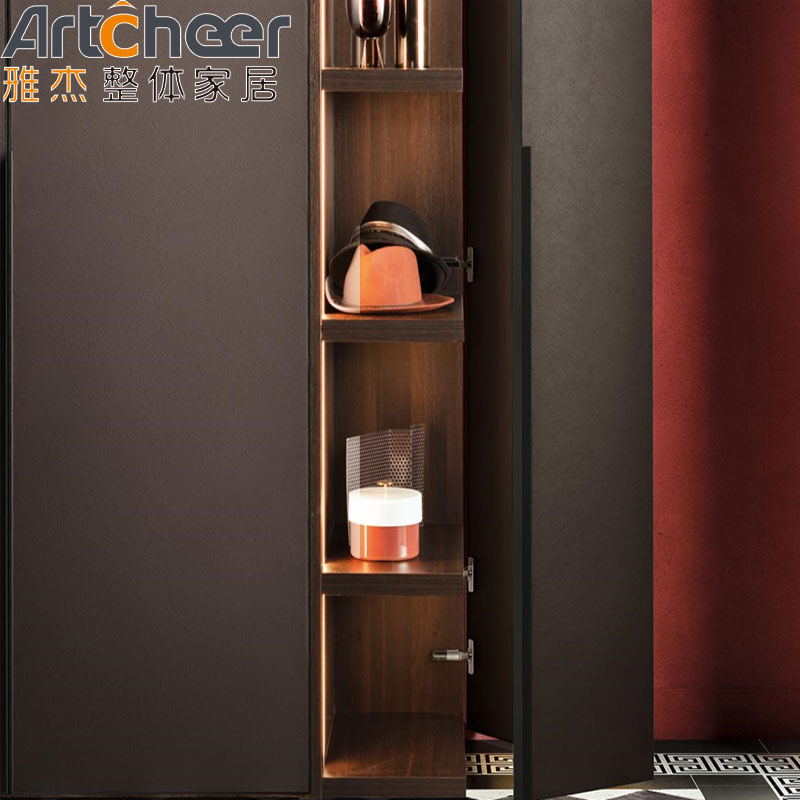 Modern Wooden Wardrobe Almari Furniture Portable Closet For Bedroom Storage