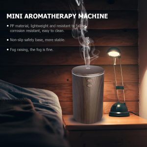 7 Color Changing Car Wood Grain Diffuser 100ml Essential Oil Diffuser Cool Mist