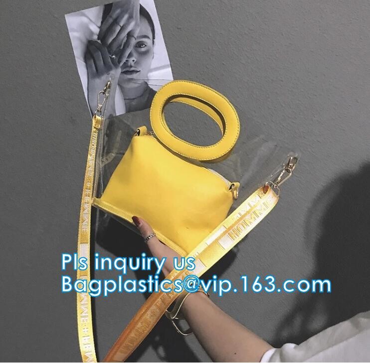 handbag online pvc handbag for women, PVC tote handbag with a small purse, Thick PVC Women Unique Handbags, Bag Pouches