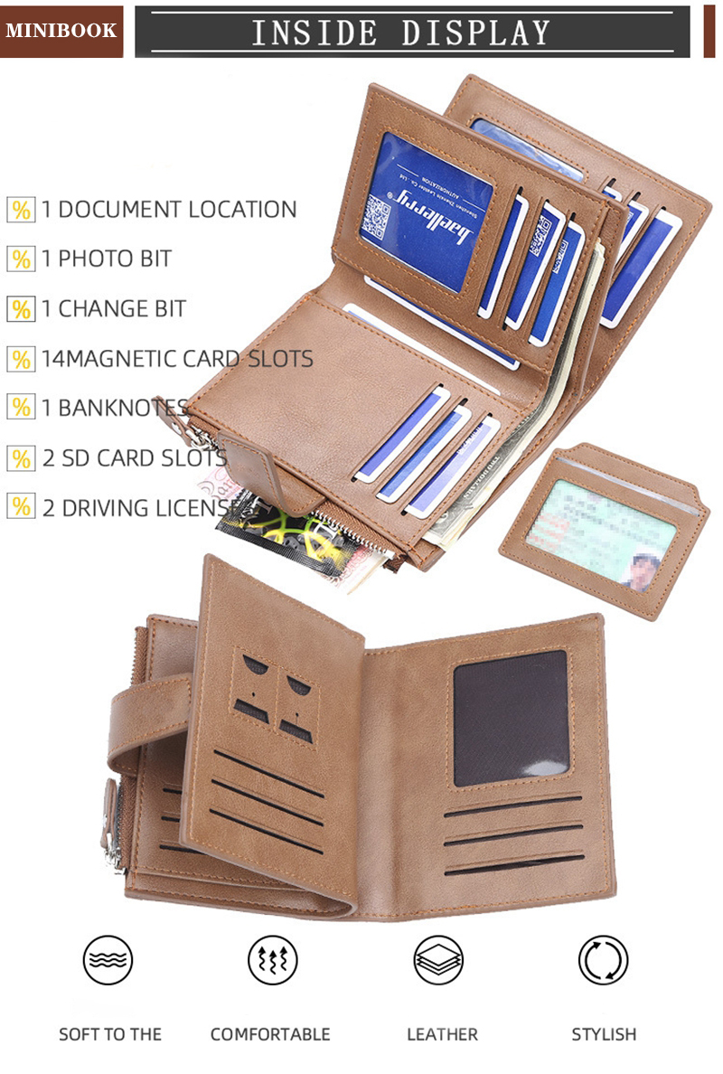 Acceptable OEM ODM Minibook Card Clip for Custom Logo and Short Card Holder Purse