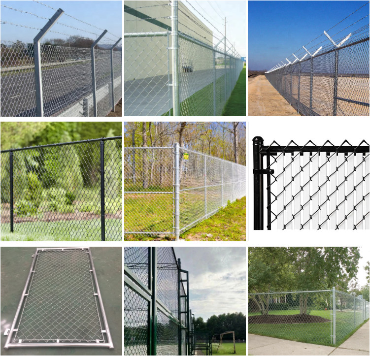 PVC Coated / Galvanized Playground Security Fencing 8ft High Chain Link Security Fencing