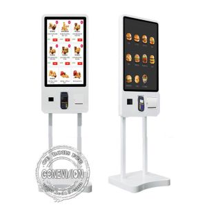 Wall Mountable Food Ordering Machine Self Service Kiosk WIFI 32 Inch With POS /