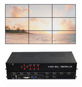  FCC CE Rohs 1 IN 9 OUT Video Matrix 3x3 TV Video Wall Controller With 9 Screens Manufactures