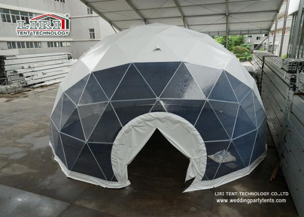 9.5m Aluminum Outdoor Geodesic Dome Tents with Clear PVC Roof Cover For High End