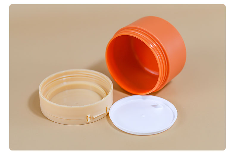 100G Round Flip Top Cap Plastic Bottle Top Lids Cream Jar Custom Logo Cosmetic Jar for Customized Logo Printing