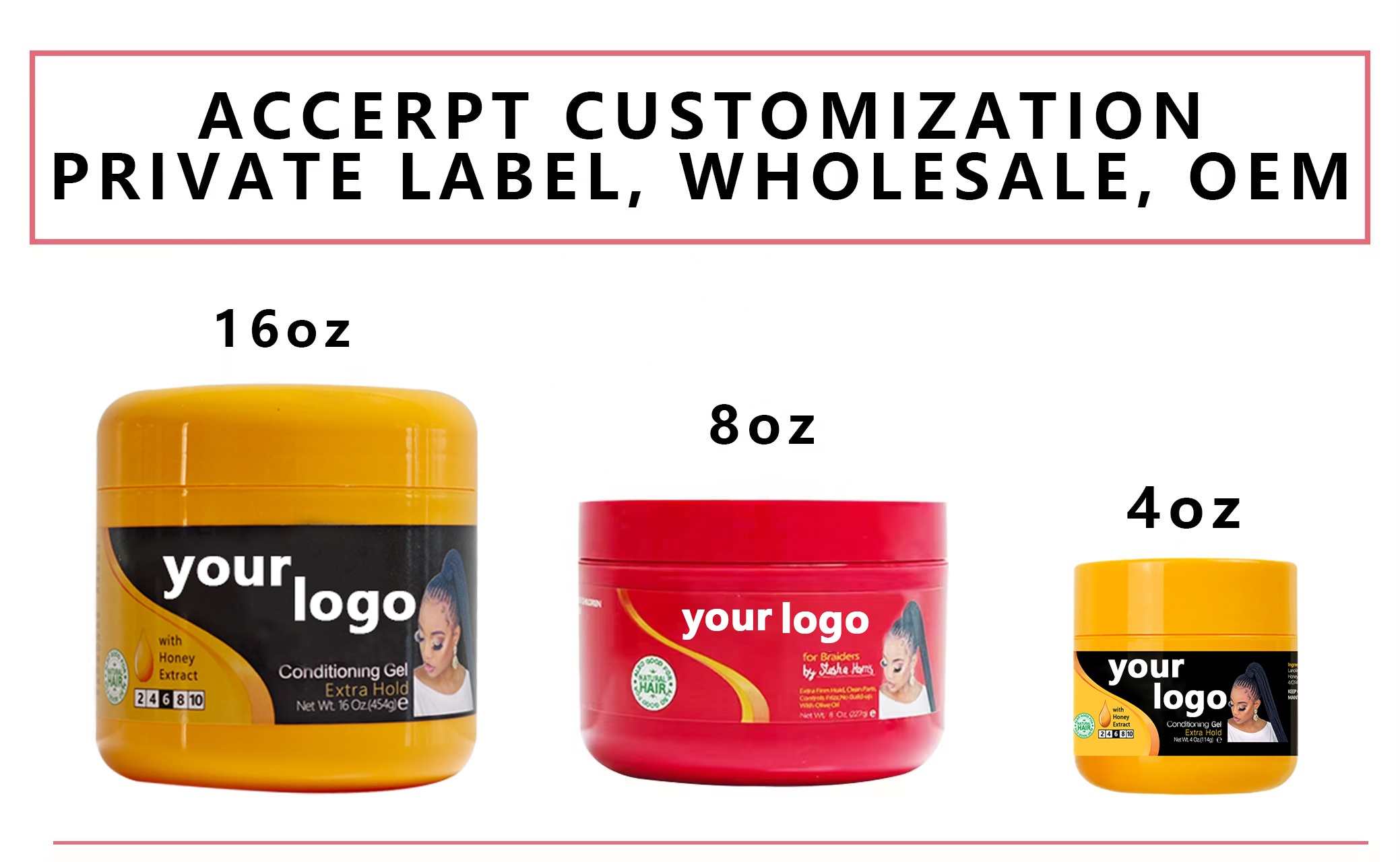 7oz Honey Extract Edge Control Conditioning Gel for 4C Hair Shine Jam Alternative