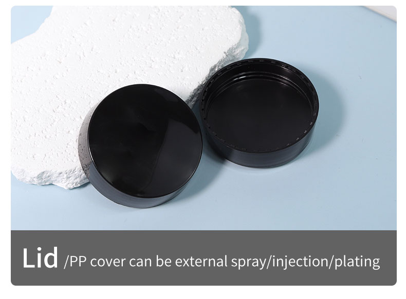30g/50g Plastic Cap Empty Frosted Black Body Scrub Butter Face Cream Plastic Cosmetic Plastic Plastic Plastic Containers