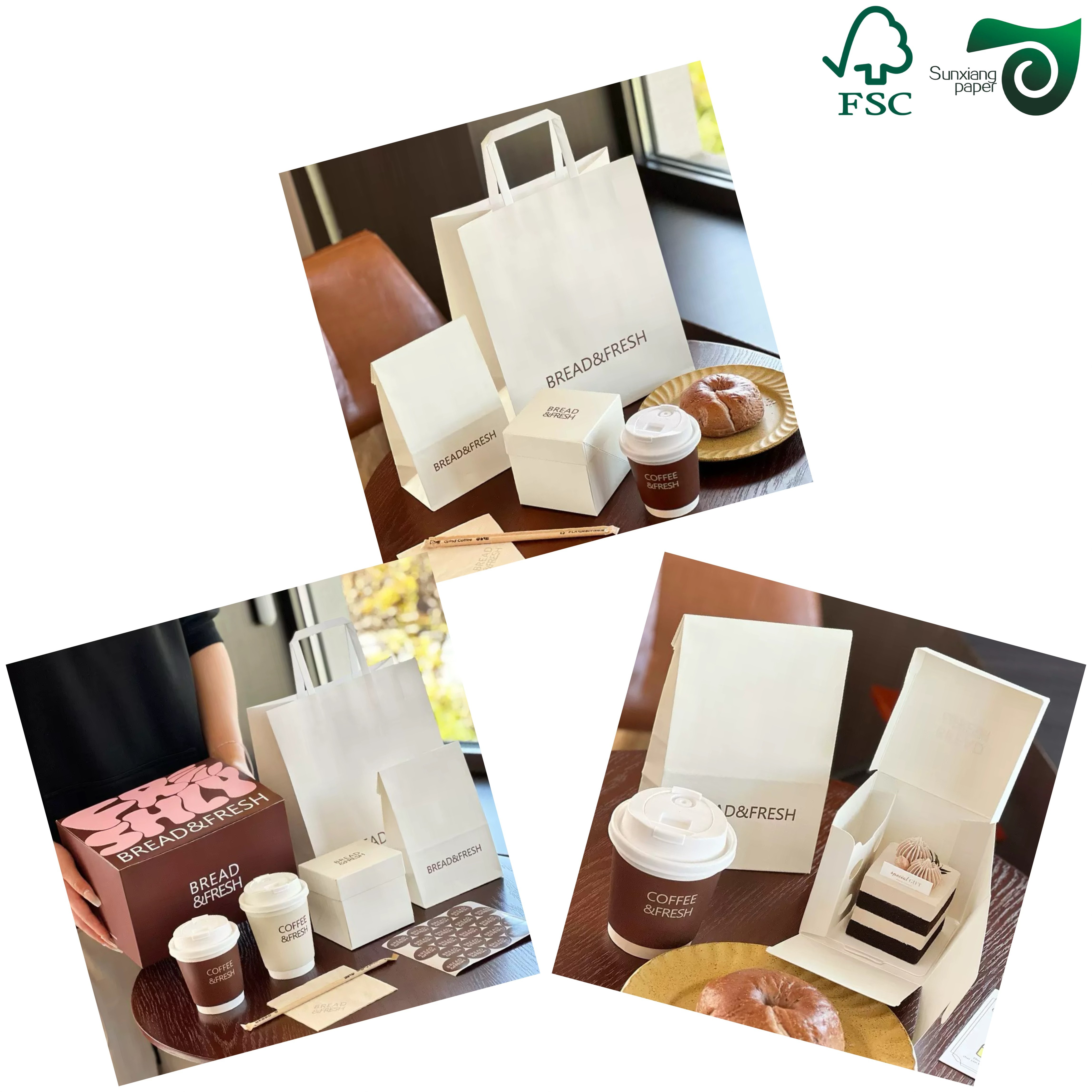 FSC Certified Virgin White Kraft Paper Rolls 24" 35" 150gsm 170gsm 190gsm For Paper Bags