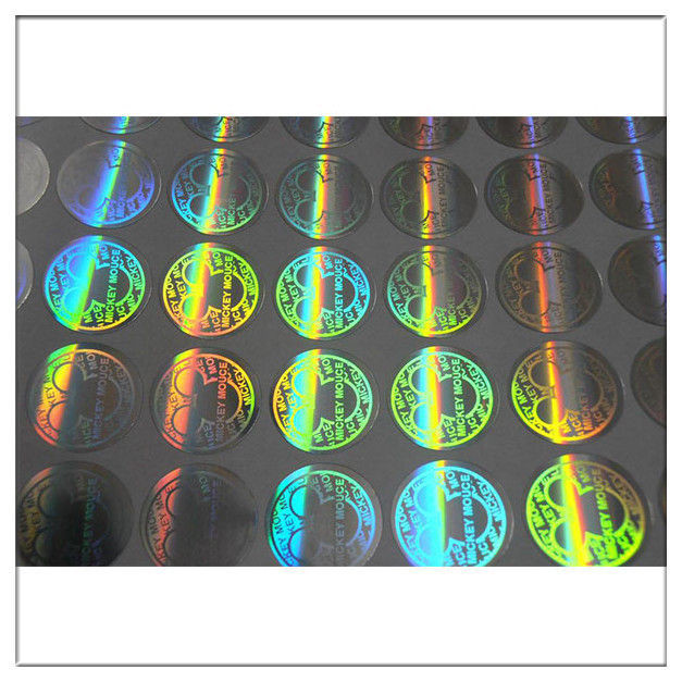 Custom printed round hologram sticker label, anti tamper security waterproof custom hologram label