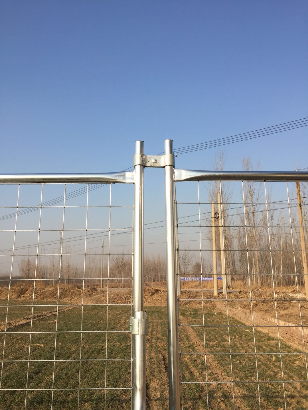 2400mm X 2100mm Galvanised Steel Temp Fence Panel 2mm