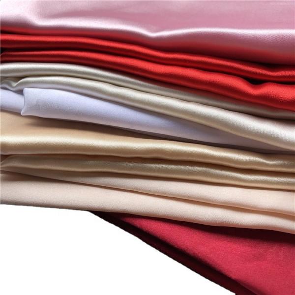 High- Shiny Polyester Spandex Fabric for Lady Clothing Stain Resistant 50D*75D