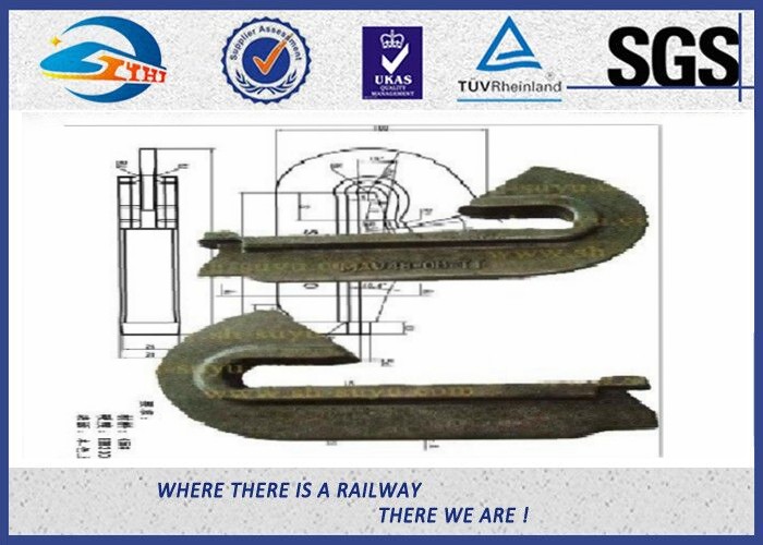 50 Kg / 85kg UIC54 P65 Drive On Railway Spare Parts Spring Type Rail Fasteners