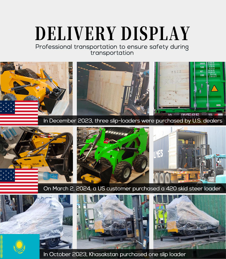 0-6km/h Working Speed Mini Skid Steer Loader with Epa Engine and 1000kg Rated Loading