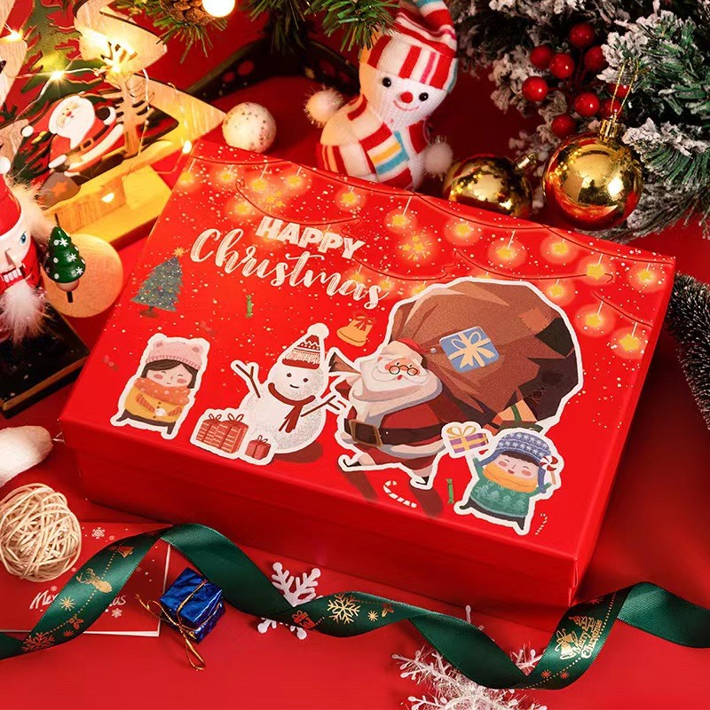 Luxury Christmas Exquisite Paper Box , Wedding Party Gift Box for Candy Snacks Packaging