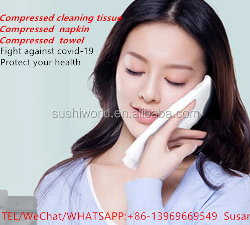 Home/Hotel/Kitchen Wet Facial Tissue Towel Dispenser with Compressed Tissue Pack