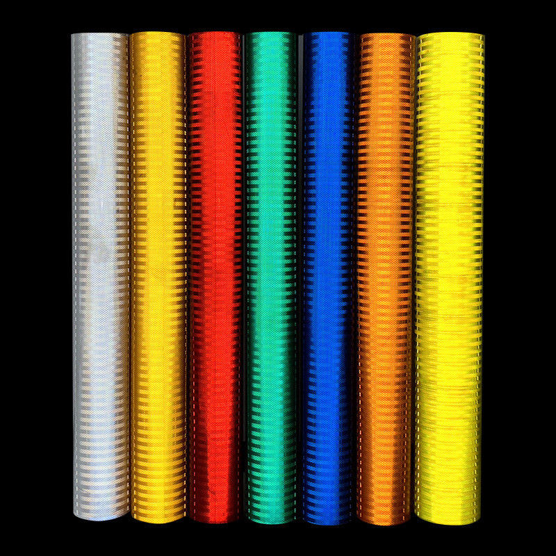 Self Adhesive Micro Prismatic Reflective Sheeting Vinyl Film For Traffic Signs