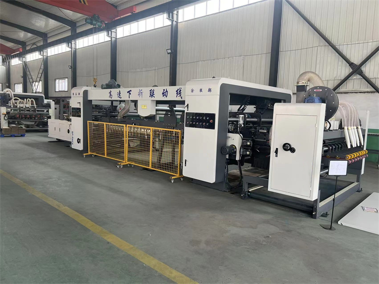 Hang Plate Corrugated Flexo Printing Machine With Slotter Cardboard Folder Gluer Machine