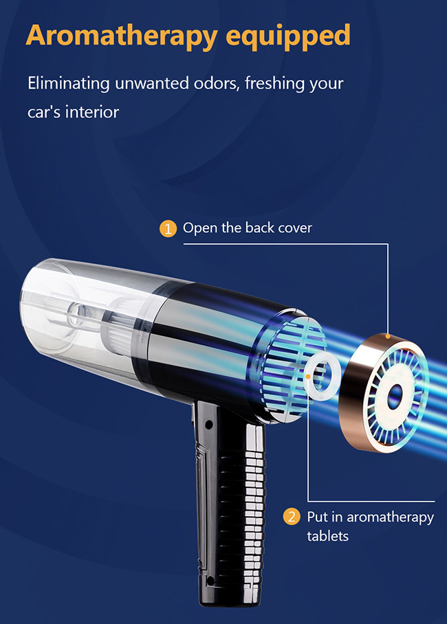 120W Rechargeable Wireless Handheld Car Vacuum Cleaner Mini Cyclone Strong Suction