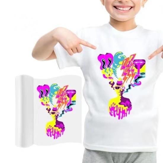 A3+ sheet DTF Clear PET Heat Transfer Paper Cold & Hot Peel DTF Transfer Paper