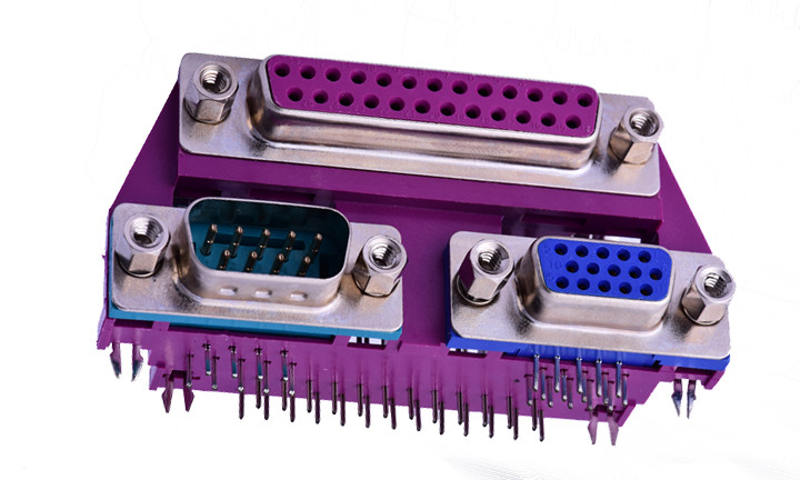  Right Angle 25 Pin D Type Connector , 90 Degree Plug In 9 Pin D Type Female Connector Manufactures