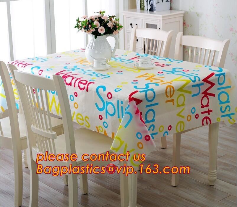 WHOLESALE DISPOSABLE PE PRINTED POLKA DOTS PARTY TABLE CLOTH, TABLE COVER,1PCS/BAG,600BAGS/CTN,SEASONAL PACKAGING TPU EV