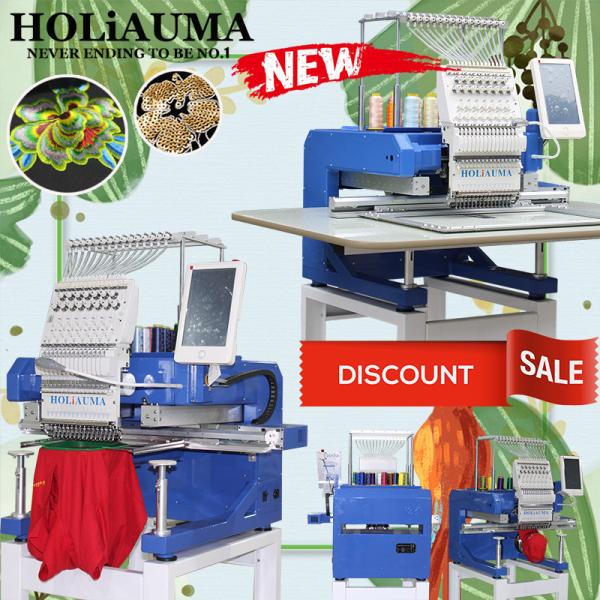 China small size embroidery machine single head 15 colors 450*650mm hat t-shirt