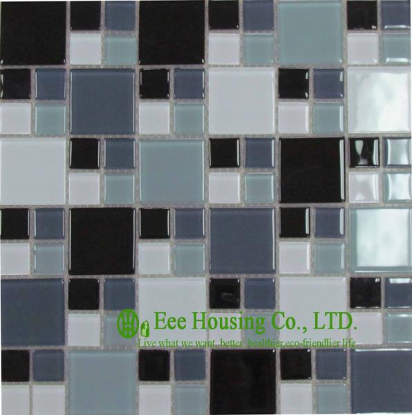 Glossy Glass Crystal Mosaic Tile For home decoration,China Glass mosaic tiles