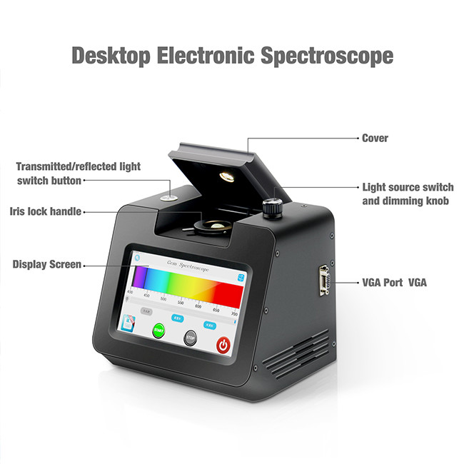 Desktop Electronic Gem Spectroscope 700nm Observing Spectrum