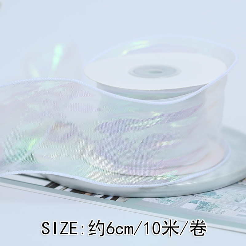 40mm Polyester Organza Ribbon With Satin Edge Shinny Pink Organza Ribbon