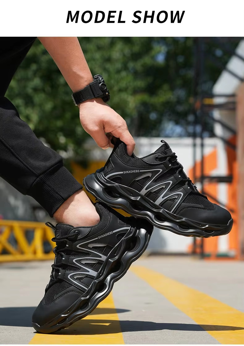 Breathable Microfiber Leather Mesh Safety Shoes Kevlar Anti-stab Work Shoes Steel Toe Anti-smashing EVA Sole