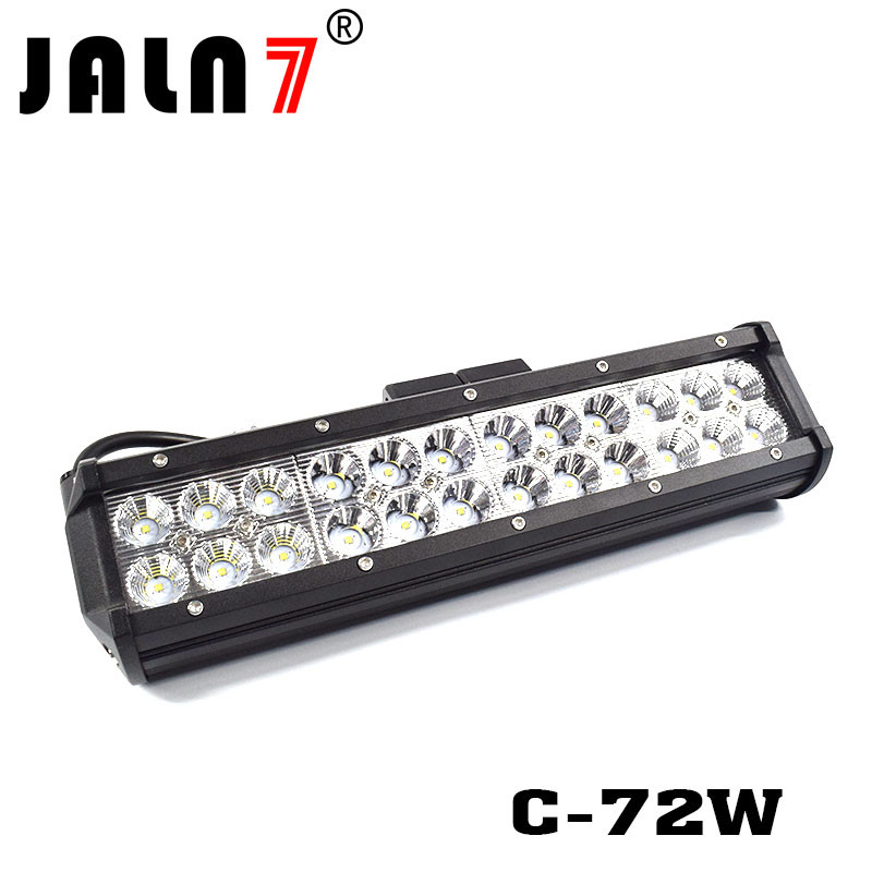 LED Light Bar JALN7 72W CREE Spot Flood Combo LED Driving Lamp Super Bright Off Road Lights LED Work Light Boat Jeep