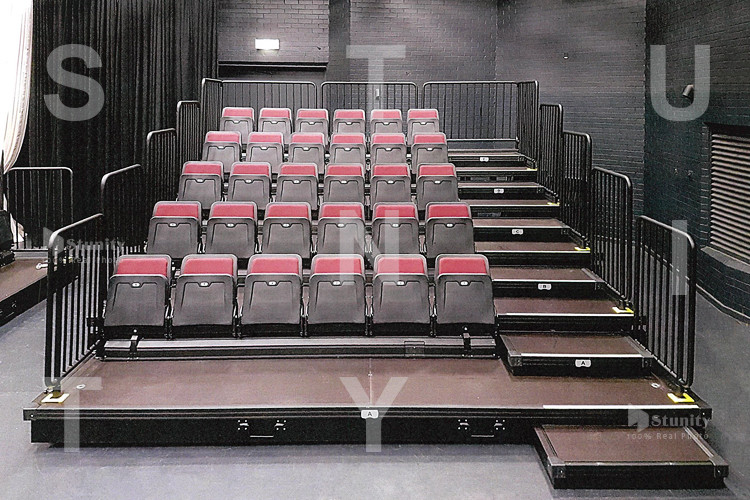 SGS Approved Unbeatable Durability Retractable Seating For Schools