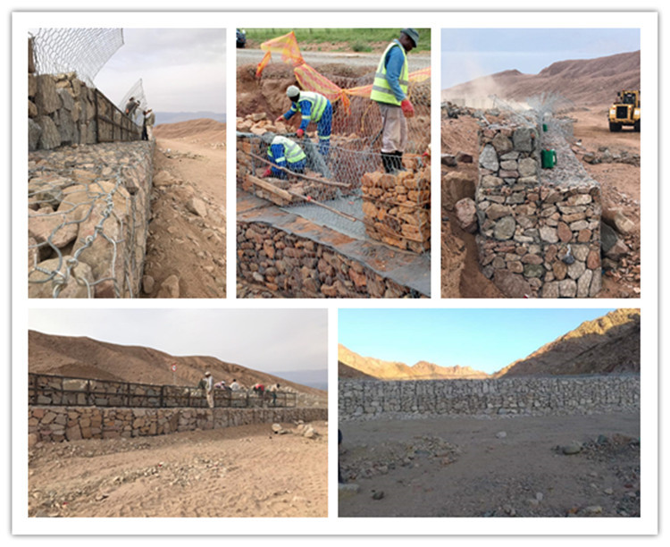 2.0-4.0mm Galvanized Gabion Cages Mesh for Retaining Walls & Erosion Control