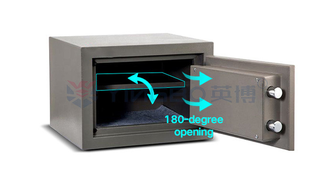Double Keys Lock Anti Theft Solid Steel Fire Proof Safe Box For Security FB/FG-32---158